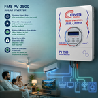"FMS Energy PV 2500 Solar Inverter with Pure Sine Wave Technology and High-Efficiency MPPT, Battery-Less Solar Inverter for Homes, Offices, and Small Shops, 2.5 KVA Solar Power Solution."
