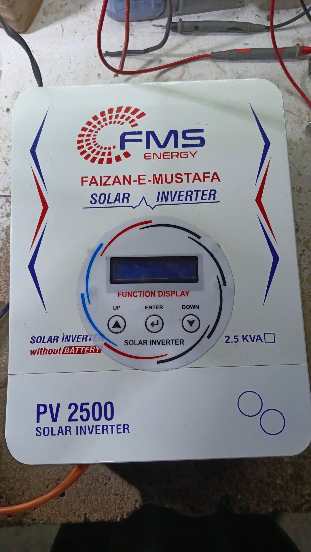 Faizan-e-Mustafa Solar Inverter PV 2500 – Pure Sine Wave MPPT (50V–250V DC)