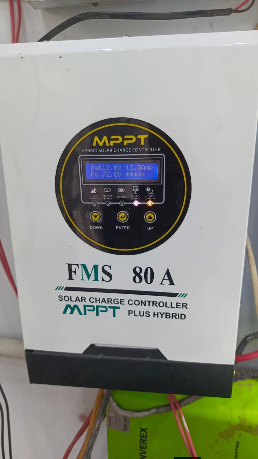 Faizan-e-Mustafa MPPT Solar Charge Controller – 12V/24V Auto Detect (20V–145V DC)